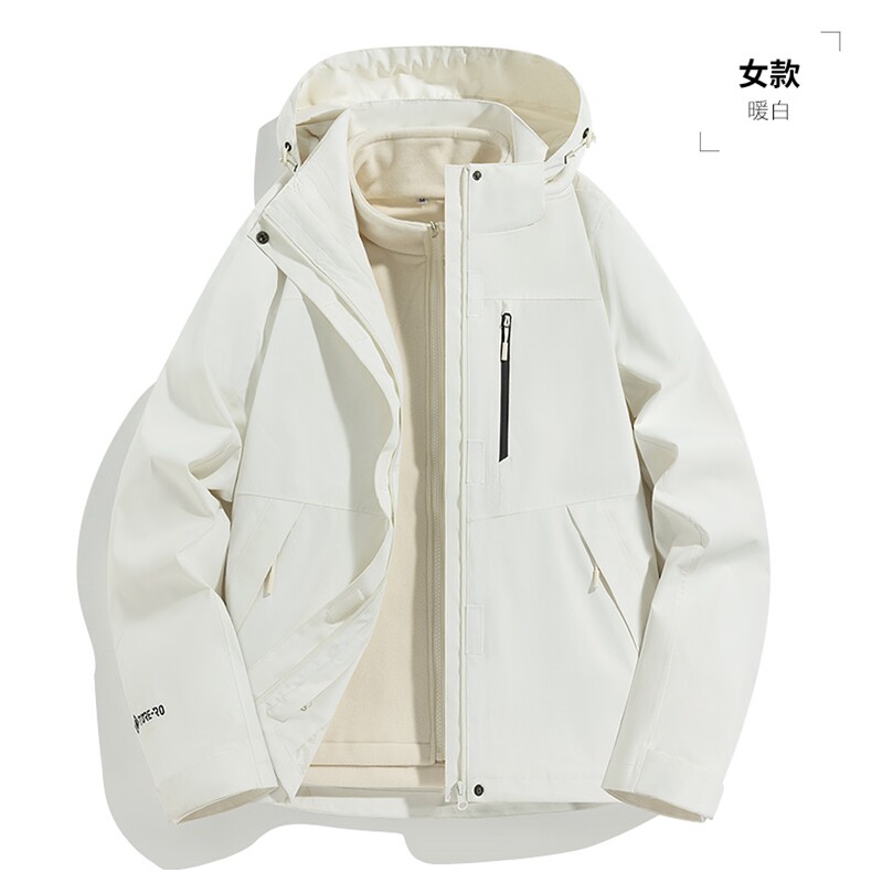 三合一户外冲锋衣两件套摇粒绒内胆登山港风防水冲锋衣W417P140,男装夹克,电商A128