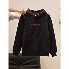 1506/QM180/P46潮牌情侣美式手写刺绣LOGO连帽卫衣，男装卫衣，星座1506