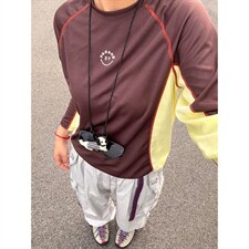 高品户外山系轻薄透气速干撞色骑行运动长袖T恤男女A1354-P48，男装T恤，星座1505