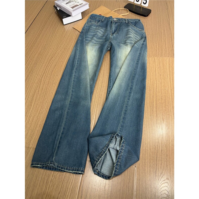 B221美式ins高街宽松直筒莱赛尔冰丝牛仔裤LK25489-特P40控78，男装牛仔裤，电商B221