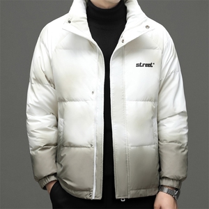 冬装白鸭绒羽绒服男士2023新款中青年立领休闲上衣厚款保暖外套图片