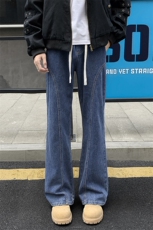 2026春季-A2289TP35斜切微喇牛仔裤男美式高街vibe弯刀裤子，男装牛仔裤，电商B241