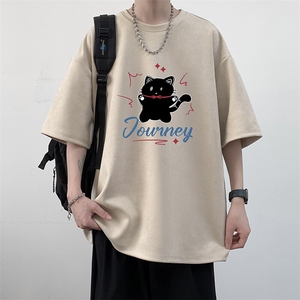 麂皮绒短袖t恤男大码半袖男  JD82412-P25图片