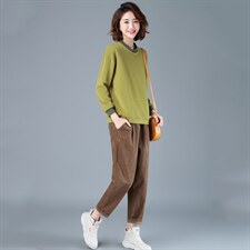 2021年春季新款潮韩版长袖卫衣女+哈伦长裤子套装女休闲两件套装，女装套装/套裙，简韵佳