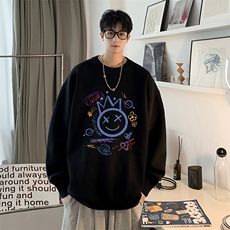 圆领毛衣男大码针织衫男毛线衣线衫M67180-P45加绒款-P65，男装针织衫/毛衣，电商A040