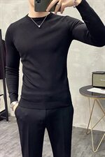 Y9032021秋冬男式基础低领毛衣品质好库存足4色男-酒红色，男装针织衫/毛衣，电商A211