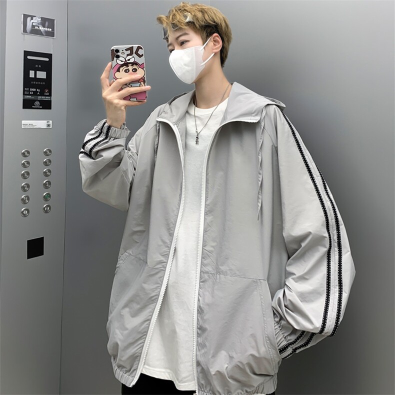 夏季连帽防晒衣男轻薄透气户外防紫外线钓鱼防晒服J66P55,男装防晒衣,电商A157