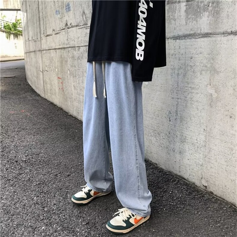 牛仔裤男秋季潮大码休闲裤子NT286P35图片