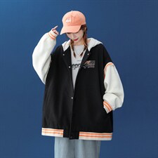 中性风 毛呢慵懒风连帽棒球服简约印花夹克外套G108P75控98---,男装夹克,A247A,电商基地 中性风 毛呢慵懒风连帽棒球服简约印花夹克外套G108P75控98---,男装夹克,A247A,电商基地