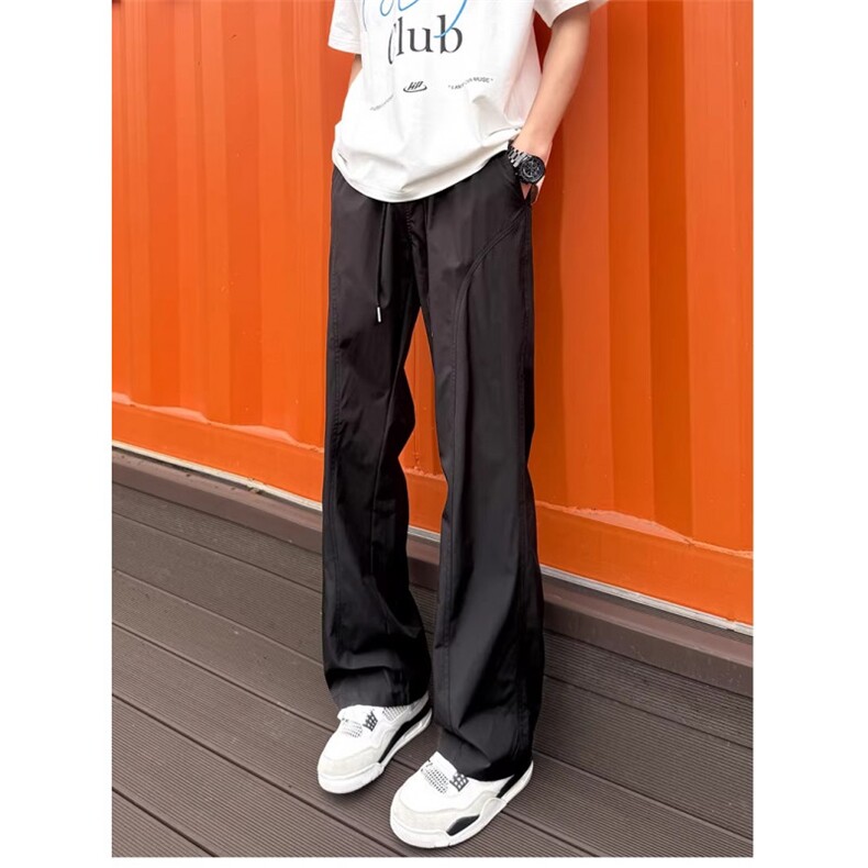 1506/QA040/P36微喇休闲裤男生美式弯刀宽松直筒高街青少年运动裤，女装休闲裤，星座1506