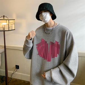 华夫格！秋季上衣男圆领华夫格卫衣男大码长袖t恤男HY57-P30,衣服穿搭秋季气质男图片