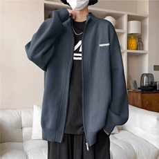 开衫针织衫男2024秋冬新款宽松条纹毛衣慵懒风上衣，男装针织衫/毛衣，星座716-2