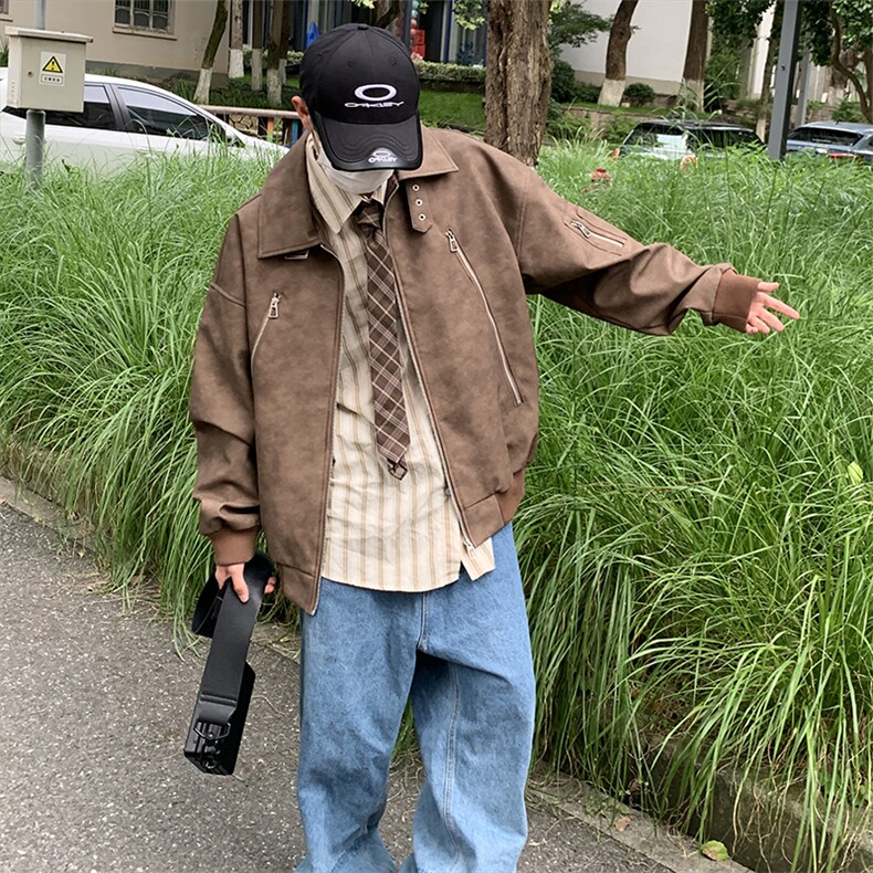 特P90 无差价新款百搭拉链春秋时尚夹克外套-HJ5703 港风图片