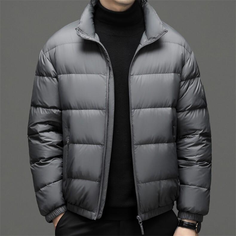 QDA2048钱塘2020-2中年男士冬季厚款简约立领新款百搭羽绒服P180,男装羽绒服,钱塘207-2