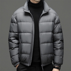 QDA2048钱塘2020-2中年男士冬季厚款简约立领新款百搭羽绒服P180，男装羽绒服，钱塘207-2