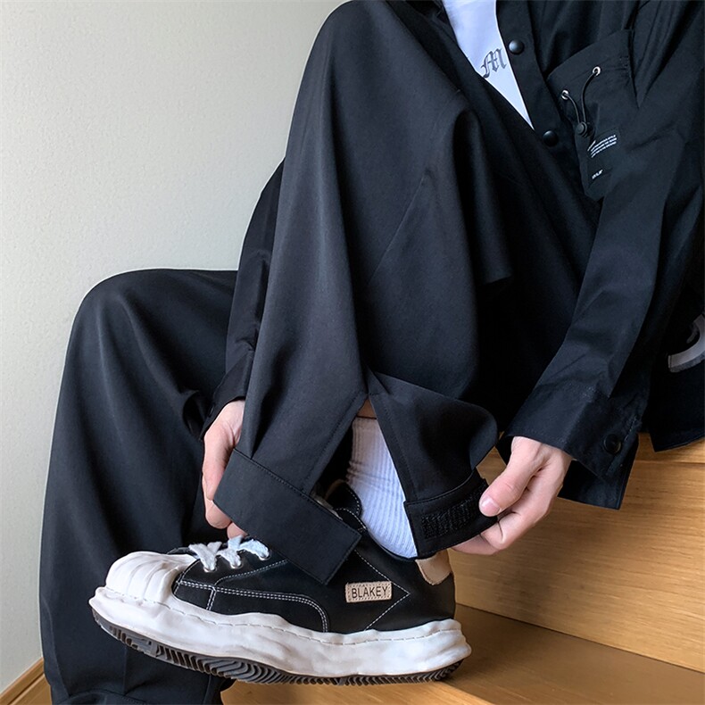 2026春季新款尺码偏大大码松紧腰带休闲阔腿裤男K1055-特P40控68,男装休闲裤,电商A001