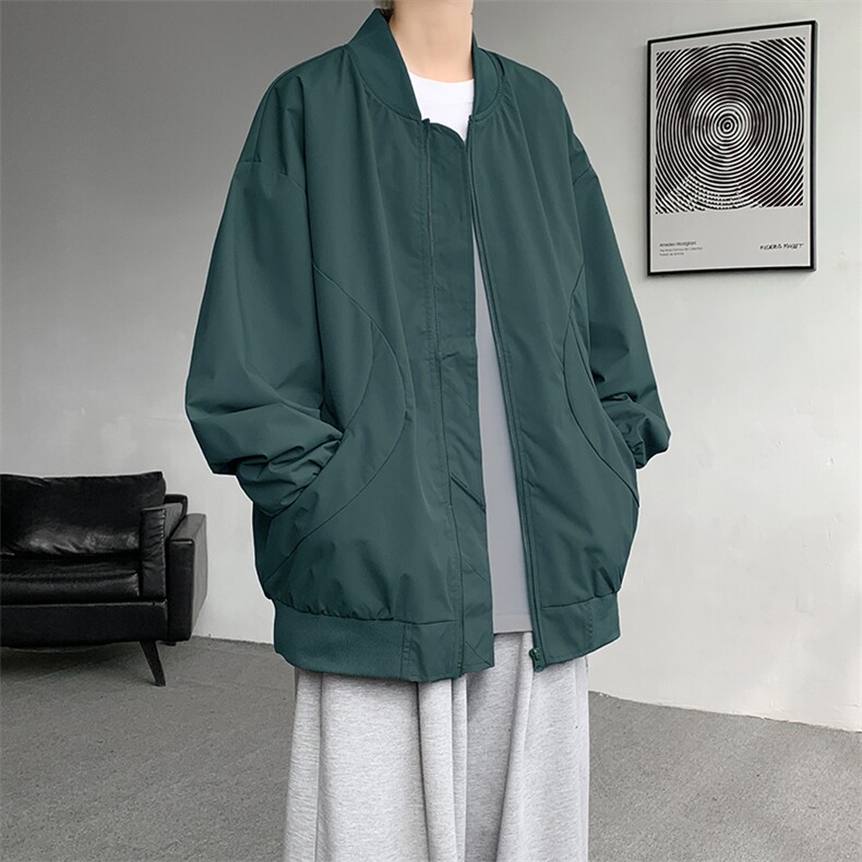 M-8XL棒球服男款春秋特大码加肥加大男装飞行员夹克外套JK001P65,男装夹克,电商B312