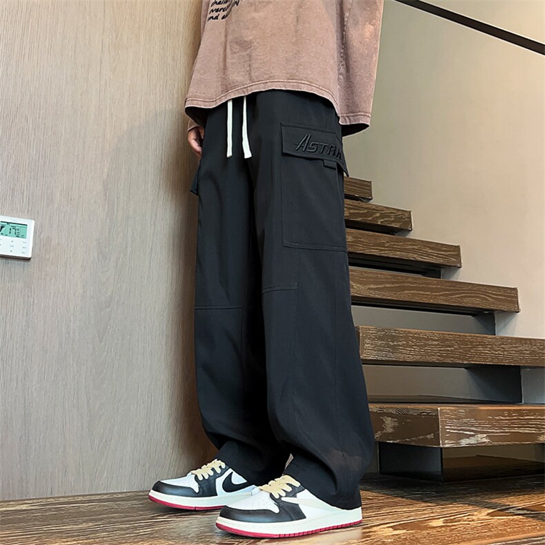 秋季新款工装裤男款美式潮牌直筒阔腿裤子宽松休闲长裤K522-P48,男装工装外套,星座308B-2