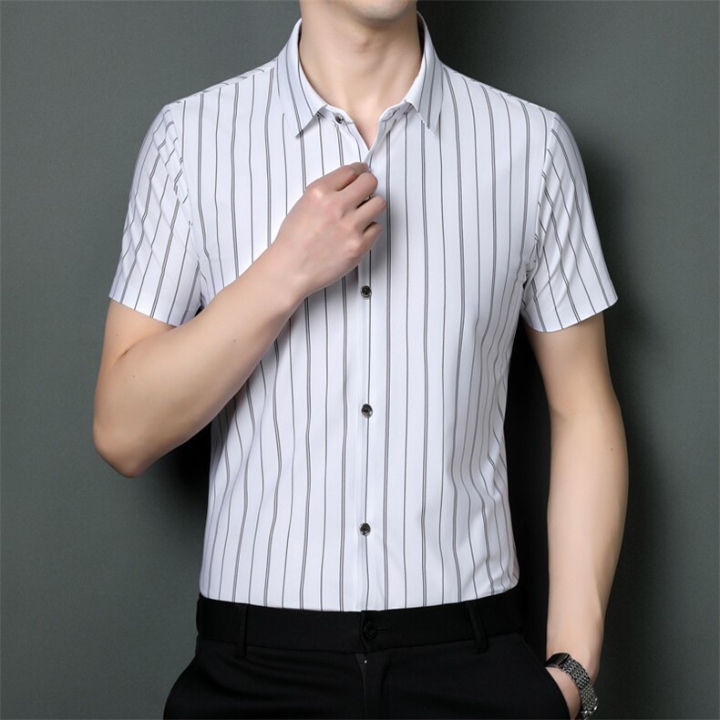 SQY9828男式2023年夏季新款衬衫男短袖商务时尚休闲衬衣男装P80,男装衬衫,电商B360