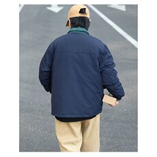 冬季vintage日系复古翻领宽松工装潮牌男加厚羽绒服夹克情侣外套，男装羽绒服，星座1210-1