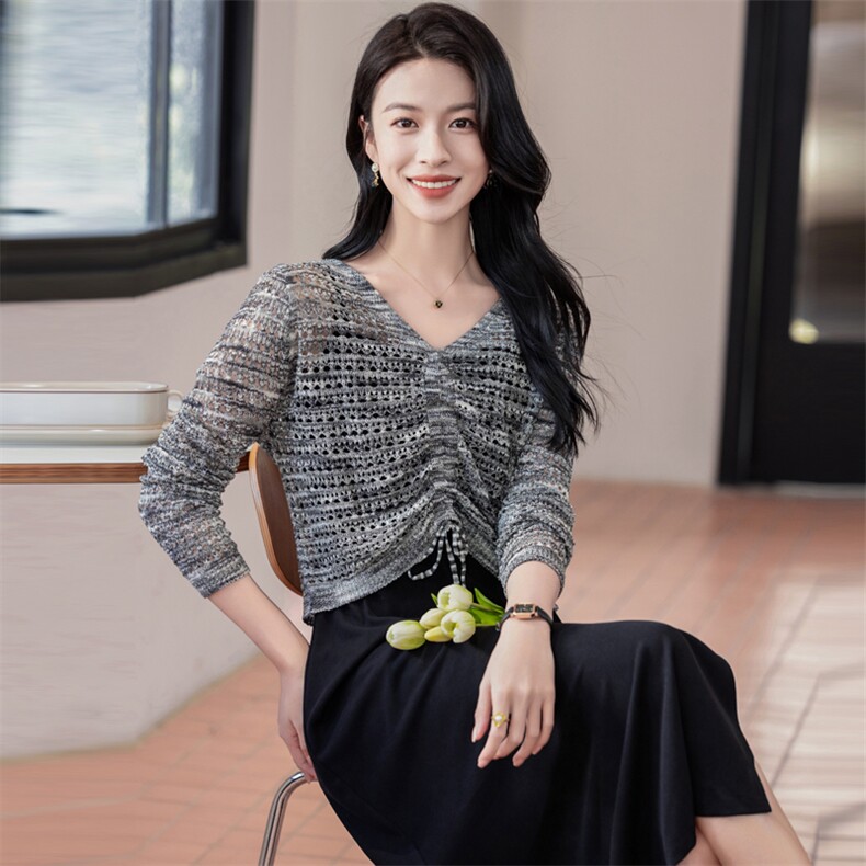 现货2024年秋季新款女时尚气质针织上衣吊带修身显瘦连衣裙套装,女装套装/套裙,艾贝斯