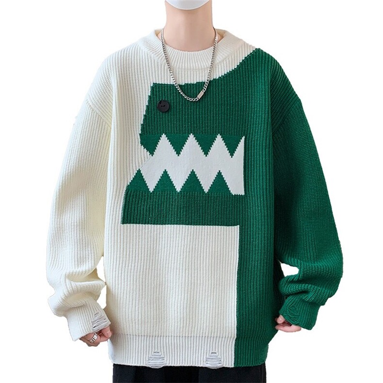 84685-P55秋冬新款休闲毛衣男长袖针织衫港风宽松打底衫,男装针织衫/毛衣,电商D310B