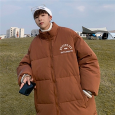 美式ins羽绒服时尚外套棉袄复古刺绣情侣冬季面包服潮流韩版M8053，男装棉衣，星座506