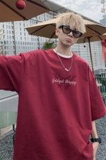 已注册/夏季外景纯棉港风大码短袖T恤男宽松体恤衫DT9746/P25，男装T恤，电商B316