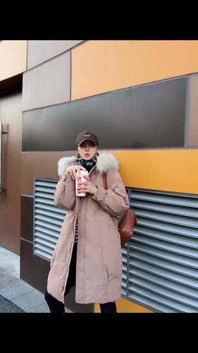 大毛领中长款羽绒服.SML，女装羽绒服，尚映