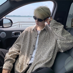 衬衫男秋季新款港风宽松大码小香风长袖衬衣CS7002-P42图片