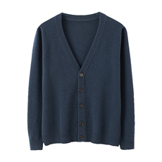 时尚男士秋季新款V领长袖羊绒开衫高品质保暖舒适经典百搭款型，男装羊绒开衫，米亚康羊绒