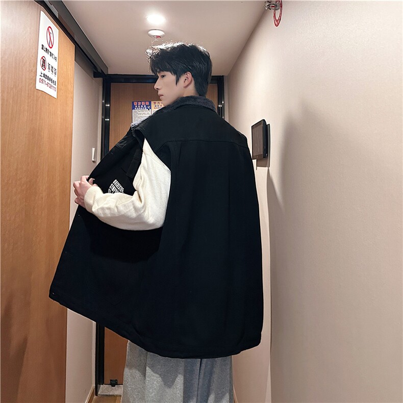 MJ231J-p68-限价98M-5XL加绒羊羔绒毛毯平铺牛仔马甲工装ins,男装工装外套,星座116