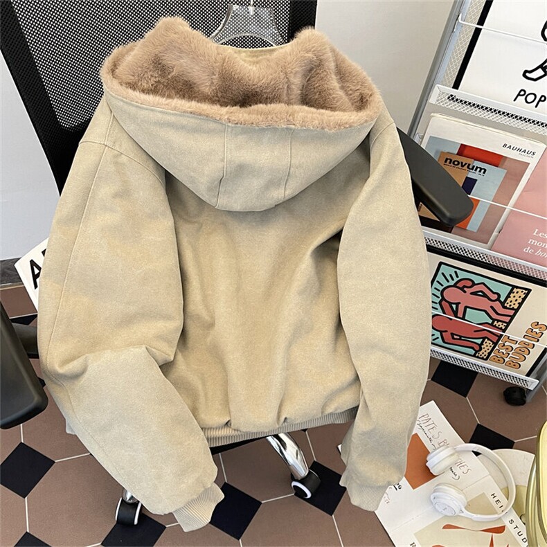美式夹克男冬季加绒加厚棉服帆布棉衣外套MY9806-P183可拆卸帽子,男装夹克,星座308B-1