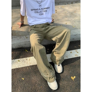 DN802-P65新款美式潮牌复古破洞水洗工装裤男百搭牛仔裤-网图现货