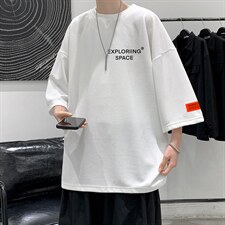 Q11244-P30NASA春夏季七分袖t恤男大码五分袖男短袖中袖大皂风，男装T恤，电商A040