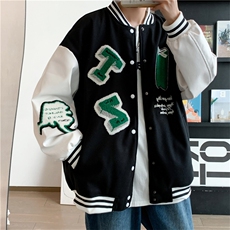 外套男潮牌百搭休闲宽松夹克oversize棒球服2023新款JK08825-P65，男装夹克，星座308B-1