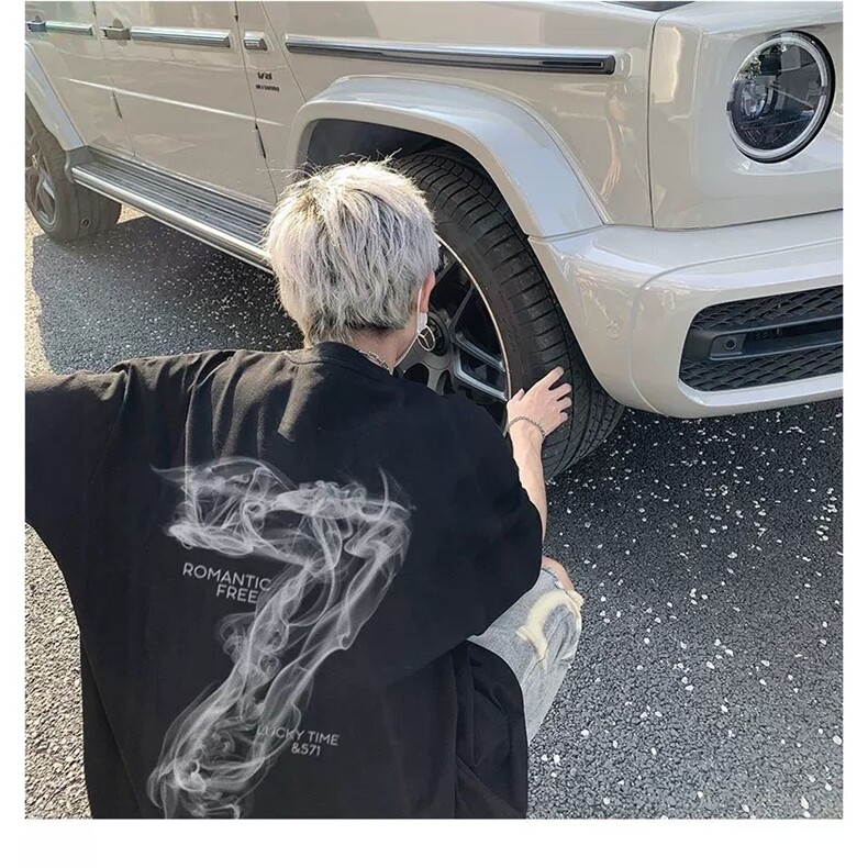 网络图现货260G美式青少年重磅高街潮牌宽松短袖T恤JT472-P32,男装T恤,星座715-7