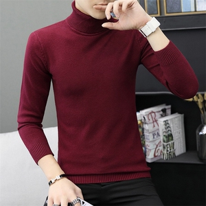 1018-1-M136-P19跑量款高领针织衫男士毛衣时尚帅气4XL到5XL22图片