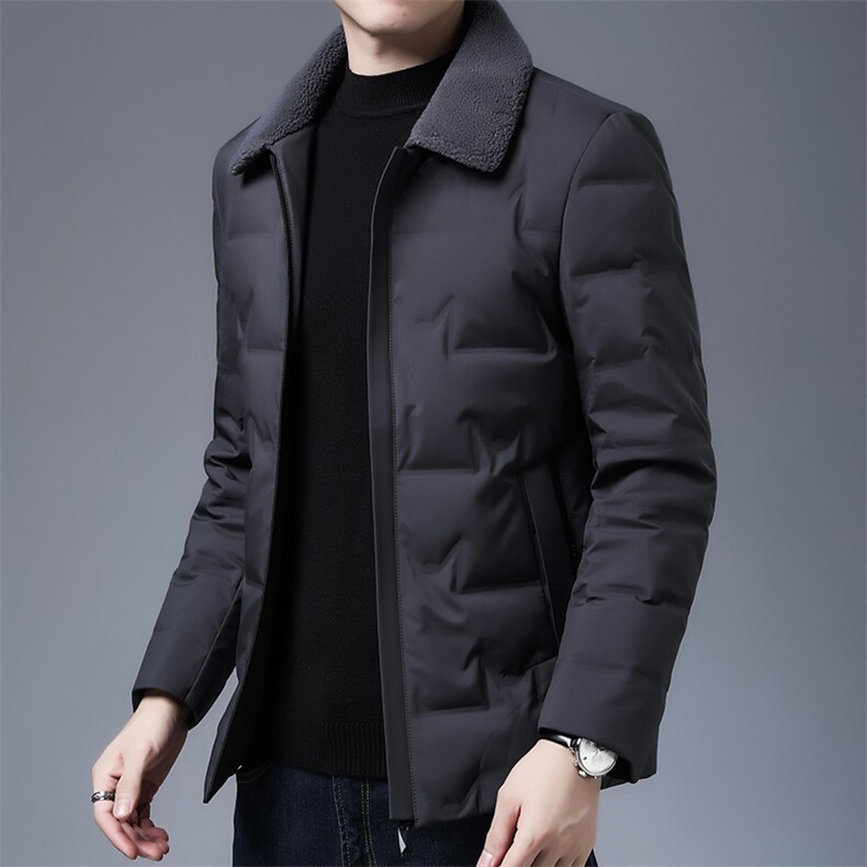 F905秋冬新款2023年男士休闲羽绒服加厚保暖夹克外套P195图片