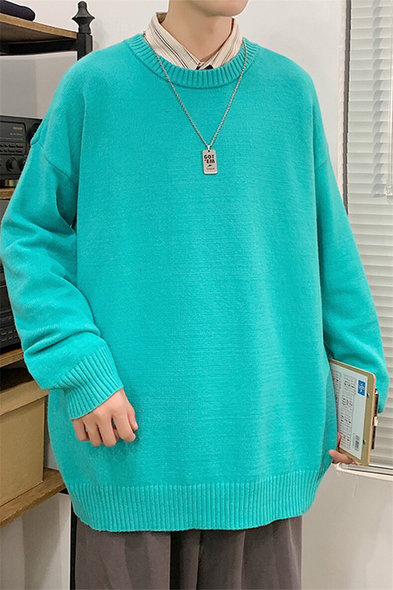 主推现货毛衣男圆领纯色休闲量大有差价A161-2-M001-P35,男装针织衫/毛衣,电商A161-2