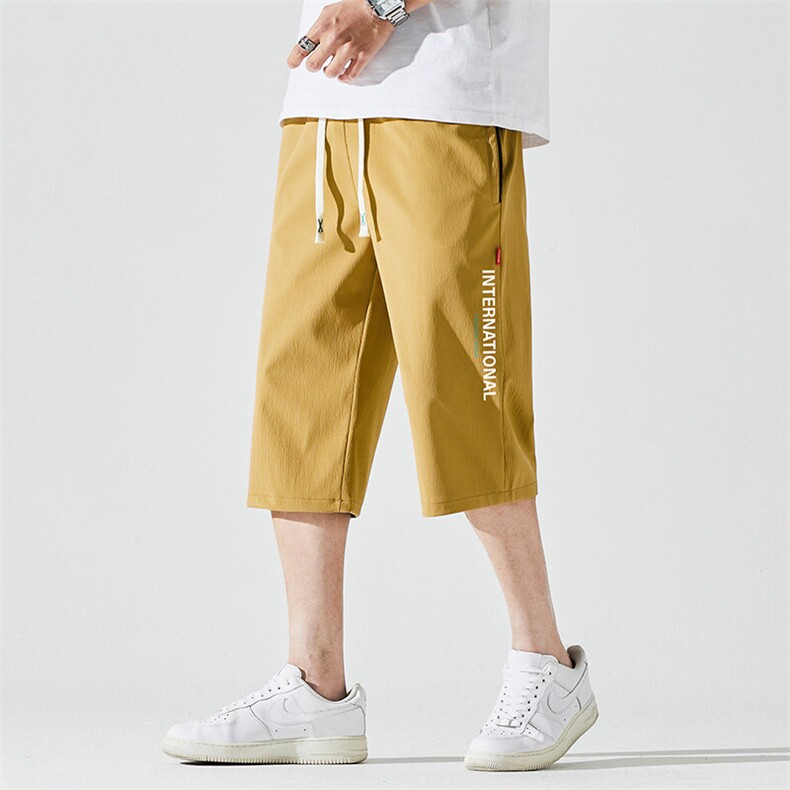 2025夏季新款男士七分裤时尚休闲马裤潮流男裤子KZ1091-P28，男装休闲裤，星座217-4