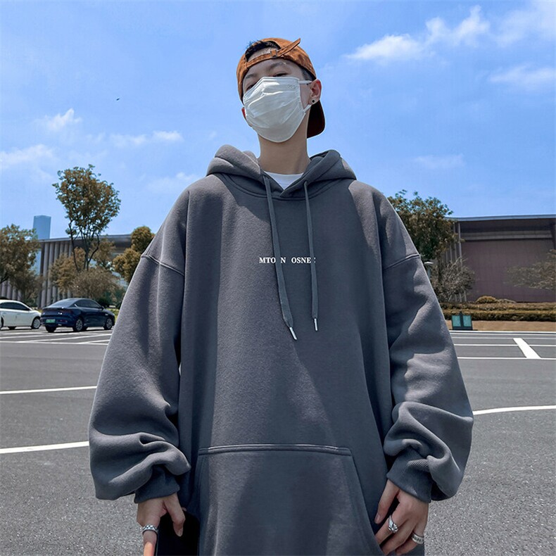 抖音得物供货可提供视频春装重磅美式宽松连帽卫衣DL2361,男装卫衣,电商A486