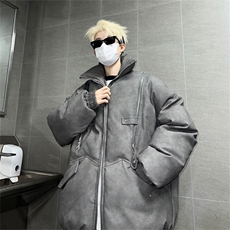 皮棉服冬季宽松港风棉衣立领冬装棉袄外套男MY2415-特100控168，男装棉衣，电商B370