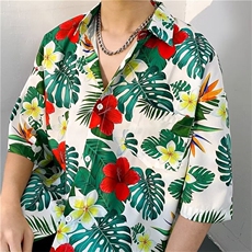 夏威夷风三亚旅游短袖花衬衫男海南岛休闲沙滩服T5108-P26，男装衬衫，星座1109-3
