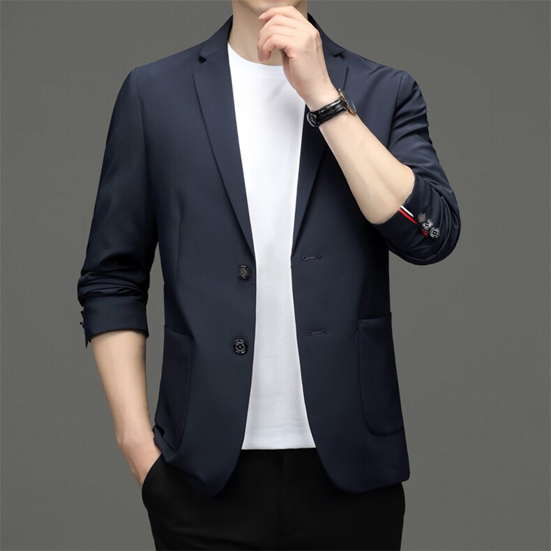 M6018-102钱塘2020-2秋季新款中年男装西服商务休闲纯色外套P185,男装西服,钱塘207-2