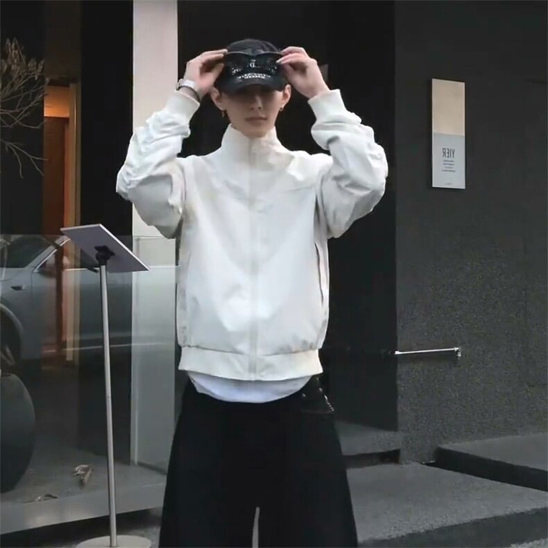 26春装新款美拉德立领飞行夹克boxy廓形休闲百搭外套上衣JK6500,男装夹克,电商A486