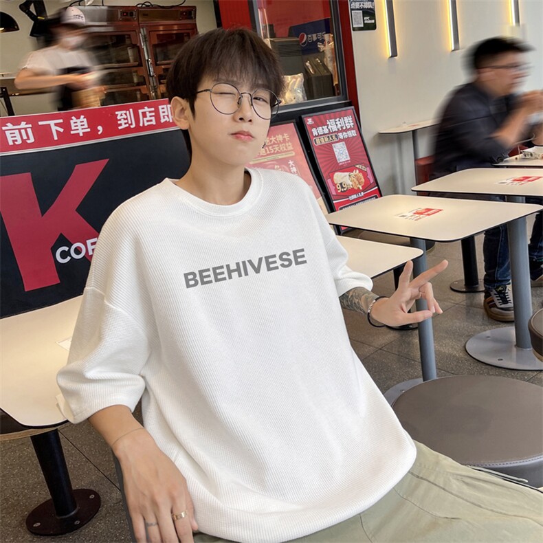 量大优供视频华夫格短袖T恤半袖男HDX504-特P18,男装T恤,电商B371