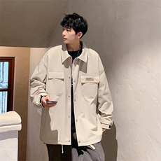 工装夹克男宽松落肩宽松纯色上衣外套DSA157B-JK733-P68，男装夹克，电商A157B