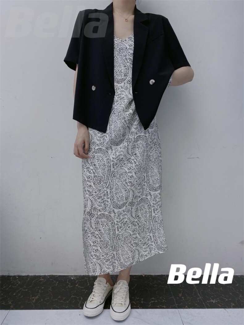 2022新款吊带连衣裙和短袖西装外套,女装背心吊带,Bella(2F)