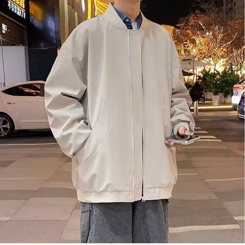 美式宽松棒球服男春秋新款休闲夹克男女款外套JK67-P47图片